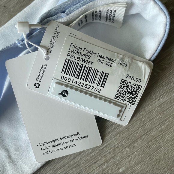 Lululemon Fringe Fighter Headband *Nulu - Pastel Blue/White - Picture 8 of 8
